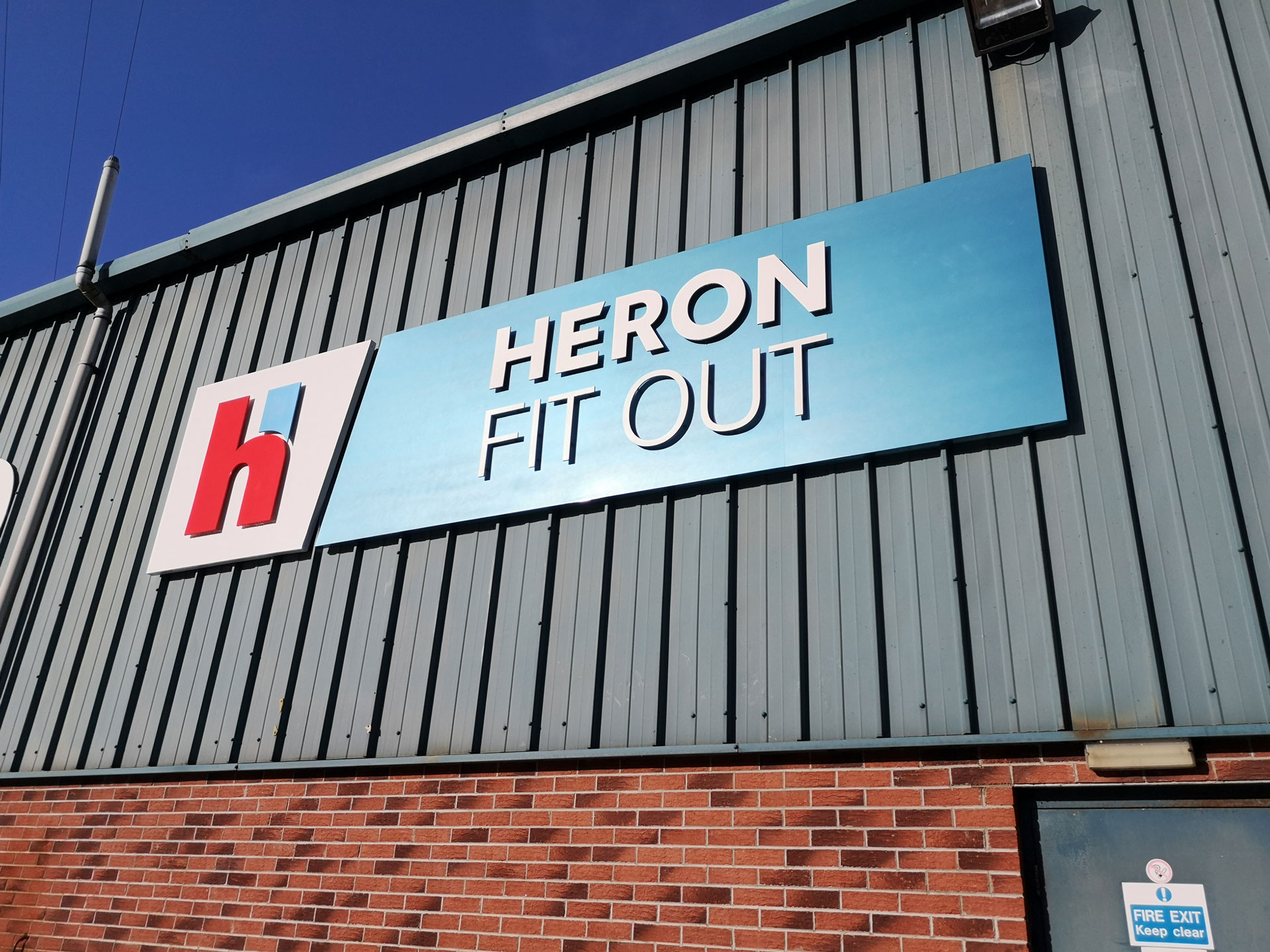 Exterior Signage For Heron Fit Out